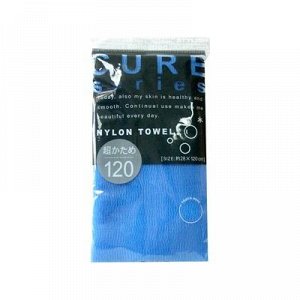 618758 "OHE" "CURE series" Мочалка для тела супержёсткая, 120 см. (синяя), 1/200