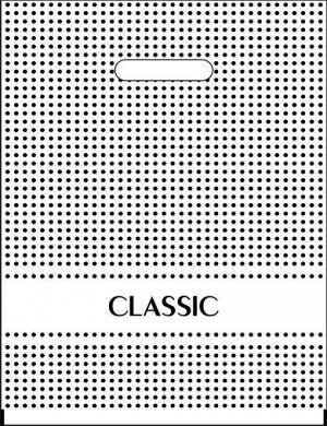 Пакет ПВД с вырубной ручкой "Светлый горошек"