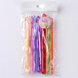 Набор крючков для вязания, d3-12 мм, 14 см, 9 шт, цвет разноцветный
