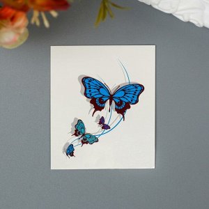 Татуировка на тело "Голубые бабочки"
