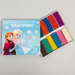 Пластилин 12 цветов 180 г «Эльза и Анна», Холодное сердце