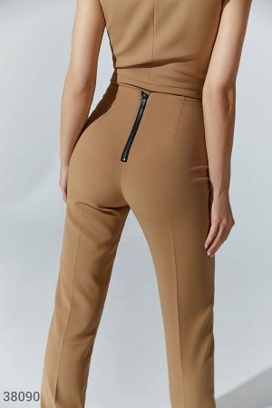 Gepur Бежевые брюки с разрезами