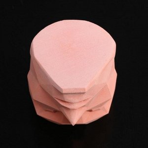 Кашпо полигональное из гипса «Голова», цвет розовый, 7.5 ? 9 см