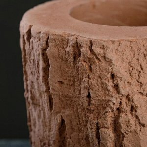 Кашпо «Пень», коричневое, 10 х 8,5 см