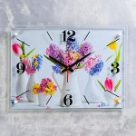 Часы настенные &quot;Цветы в вазах&quot; 40х56 см, плавный ход