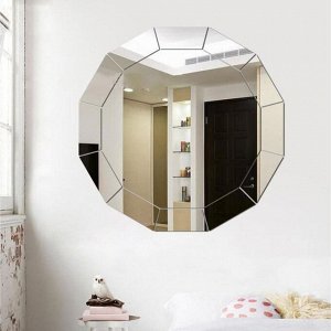 Зеркало настенное, наклейки интерьерные, зеркальные, декор на стену, панно 30 х 25 см