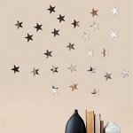 Декор настенный &quot;Звёздочки&quot;, 50 шт, звезда 5 х 5 см, серебро