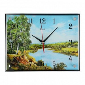 Часы настенные, серия: Природа, "Река и природа", 30х40  см, микс