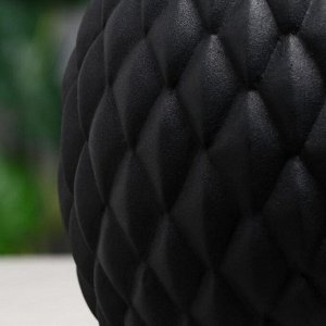 Ваза керамическая "Квин", настольная, черная, муар, 26 см