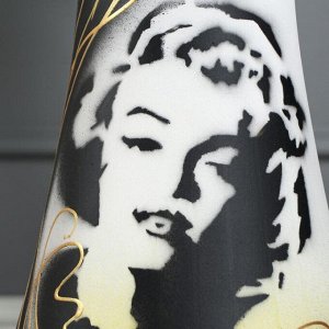 Ваза напольная "Мэрлин Монро" ретро дама, роспись, 60 см, микс, керамика