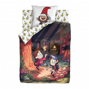 ЛИЦЕНЗИЯ Постельное белье Gravity Falls/поплин 1,5сп.(70х70)