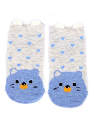 Короткие носки р.35-40 "Blue series" Голубой котик