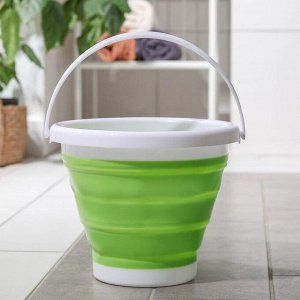 Ведро складное, 5 л, 26x26x20 см, цвет МИКС