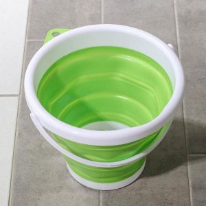 Ведро складное, 5 л, 26x26x20 см, цвет МИКС