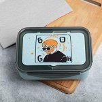 Ланч-бокс &quot;GOGH&quot;, 4 отделения, ложка и вилка, 1400 мл