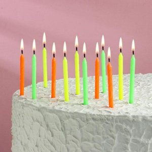Свечи для торта "С Днем Рождения". 12 шт. в упаковке