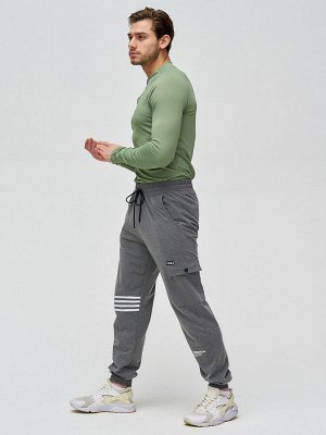 MTFORCE Трикотажные брюки мужские темно-серого цвета 2269TC