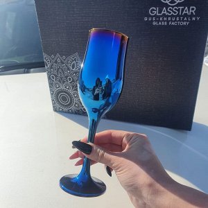 Набор бокалов Glasstar "Тулип" Лавандовый аметист / 6 шт. 200 мл