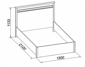 Бриз 33 (спальня) Кровать (1400) без основания