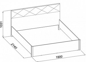 Бриз 36 (спальня) Кровать Люкс (1800) без основания
