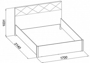 Бриз 37 (спальня) Кровать Люкс (1600) без основания