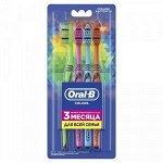 ORAL_B Зубная щетка Colors 40 средняя 4шт 🌀