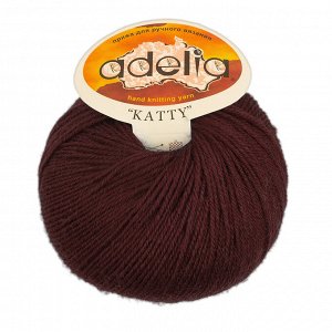 Пряжа ADELIA &quot;KATTY&quot; 100% шерсть 10 х 50 г 150 м ± 10 м т.коричневый