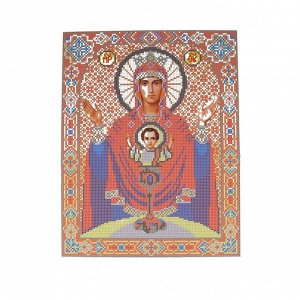 Канва/ткань с рисунком "Нова Слобода" БИС 1213 "Богородица Неупиваемая Чаша" 26 см х 35 см .