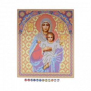Канва/ткань с рисунком "Нова Слобода" БИС 9006 "Богородица Леушинская" 19 см х 25 см .
