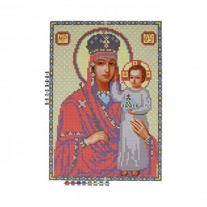 Канва/ткань с рисунком "Нова Слобода" БИС 9027 "Богородица Призри на смирение" 19 см х 25 см .