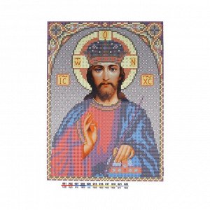 Канва/ткань с рисунком "Нова Слобода" БИС 9061 "Христос Спаситель" 19 см х 25 см .
