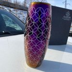 Ваза Glasstar &quot;Радуга Королевская фуксия+иллюзия&quot; / 270 мм