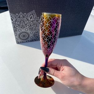 Набор бокалов Glasstar "Эдем" Королевская фуксия Иллюзия / 6 шт. 170 мл