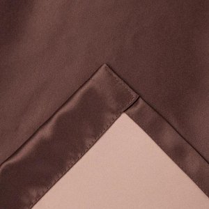 Штора портьерная «Этель» 130x300 см, двусторонний блэкаут, цвет Шоколад, пл. 240 г/м², 100% п/э