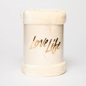 Плед "LoveLife" 150х200 см, велсофт, цвет молочный, 100% п/э