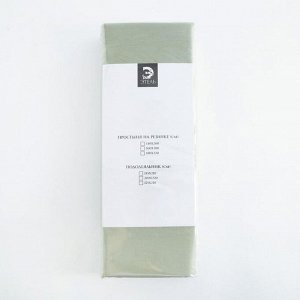 Простыня Этель 235*260 см, цв.оливковый, 100% хлопок, мако-сатин, 125 г/м²