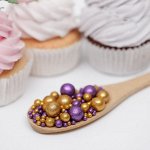 Драже зерновое в глазури «Блеск» (золото, фиолетовый), 50 г
