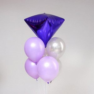 Букет из шаров «Стильный», фиолетовый, латекс, фольга, набор 7 шт.