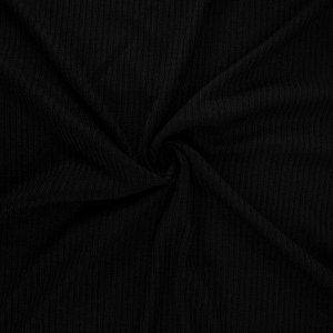 Ткань трикотаж лапша цвет черный