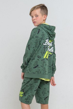 Куртка для мальчика КБ 301332 лесной мох, крокодилы к42