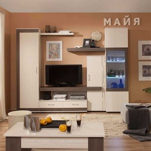 Майя 8 (гостиная) Шкаф для одежды и белья + ФАСАД Ясень Анкор Тем