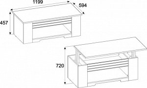 Марсель 219 (гостиная) Стол-трансформер (складной)
