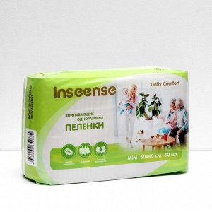 Пеленки впитывающие, одноразовые INSEENSE Daily Comfort 60х40см, 30 шт