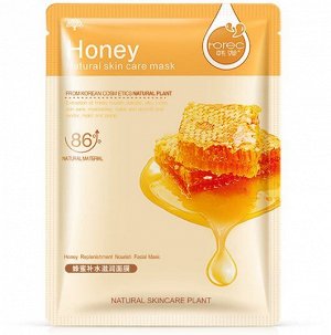 HOREC Увлажняющая восстанавливающая маска-салфетка для лица с медом, 30г