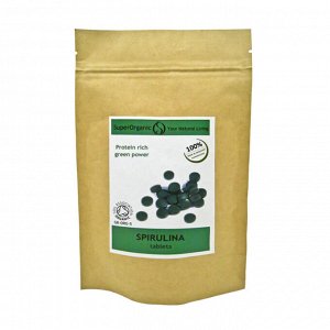 Спирулина | Spirulina спрессованная в таблетки SuperOrganic 100г