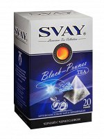 Чай черный с кусочками чернослива в пирамидках Svay Black Prunes, 20 пак/уп