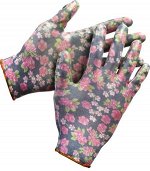 Перчатки нейлон с нитрил покрытием р-L-XL садовые GRINDA черные