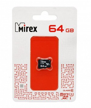 Micro SDXC карта памяти 64ГБ Mirex Class 10 (13612-MC10SD64)