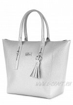 Модель №V163 | кожзам | гладкий | серебро | Р847-11 | 28238