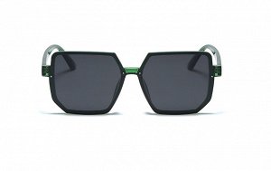 Женские солнцезащитные очки с поляризацией + защитный чехол, прозрачная зеленая оправа, прозрачные зеленые дужки